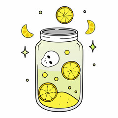 Lemonade ghost jar