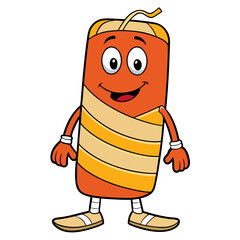 Hotdog mummy wrapped in pastry bandages