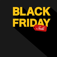 Black Friday Sale Background With Typography Long Shadow