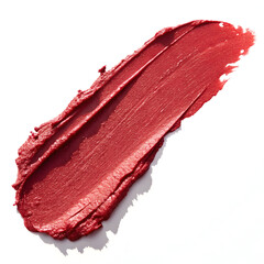 Fototapeta premium Abstract crimson lipstick swatch on white