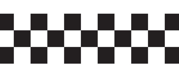 Black and white checkered rectangular frame. Square racing checkerboard pattern. Chessboard geometric pattern. Rally checkerboard pattern.