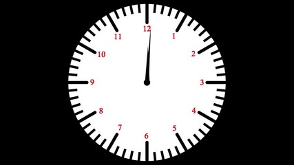 animated clock, clock icon concept. black background. - Powered by Adobe