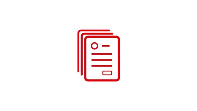 Minimal resume document icon animation for recruitment platforms, job search tools, or professional hiring&nbsp;services
