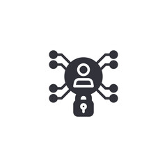 Cyber attack virus icon representing danger alert, malware threat, hacking risk, and network intrusion warning.