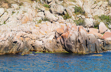 Rock formations on the shore of Saint Paraskeva Bay, Bulgaria