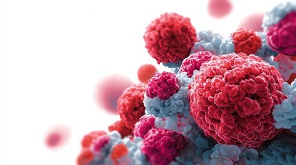 Image of advanced cancer immunotherapy treatment, isolate white background