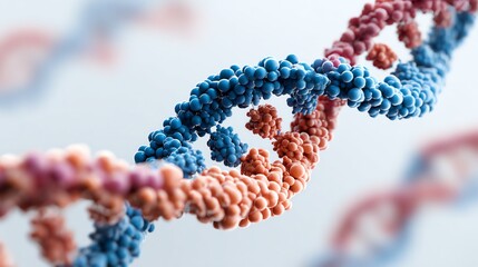 Medical AI predicting disease risk based on patient DNA, isolate white background