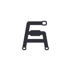 Walker mobility aid icon representing elderly physiotherapy, balance support, rehabilitation therapy, and assisted walking.