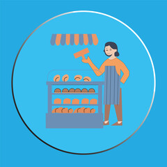 PrintBaker Selling Fresh Bread at a Small Local Bakery