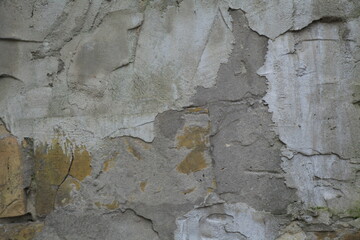 Old wall and concrete textures, peeling paint, rust, and graffiti backgrounds