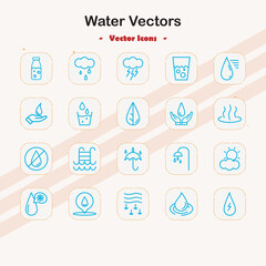 Collection of Water-Themed Icons