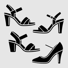 High - heel  shoes in fashion style