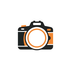 Dslr camera icon logo flat vector design