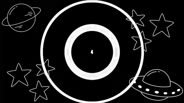 Countdown of space theam,in black background 