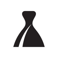 black and white dress . vector eps 10