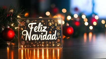Feliz Navidad Light-Up Sign, High-definition Holiday Decor Material, Immersive Light Christmas Style, Suitable for Cross-border Boutique/Latin American E-commerce