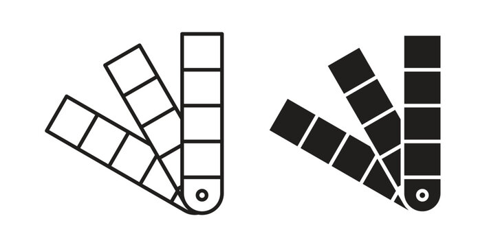 Swatch icons set isolated on white background flat vector illustration.