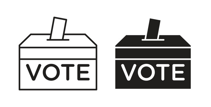 Voting icons set isolated on white background flat vector illustration.