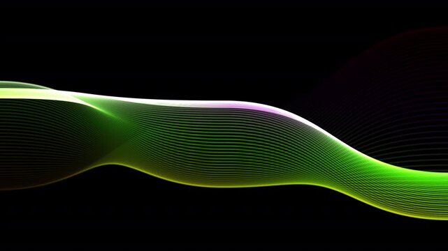 curved wavy lines tech futuristic motion background. dynamic abstract line waving loop line.Wavy lines animated background, abstract wavy and curvy lines pattern seamless background animation.