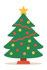 Fototapeta premium of a Christmas scene featuring a decorated Xmas tree