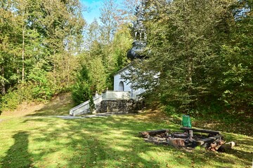 Old Water. Libava. Czech Republic. Camping campfire near Kralovska Sudanka.
