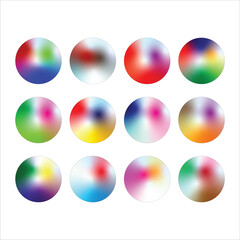 Set of Color wheels palette. RGB, Color theory infographics layout palette.multicolored gradient circles background