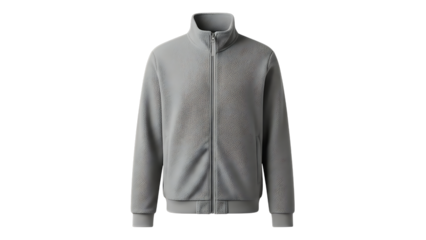 Gray fleece jacket on a black background minimal and modern style