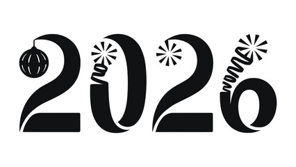 Embracing the New Year 2026: The number 2026 is artistically illustrated with festive embellishments, heralding a future filled with joy and celebration.