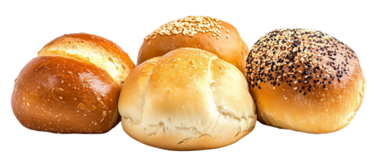 Mixed Bread Rolls with Sesame Topping