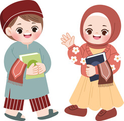 cute muslim kid for ramadan and eid greeting