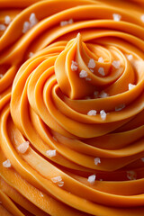 macro close up on ice cream  horn