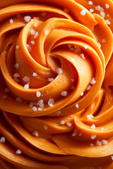 macro close up on ice cream  horn