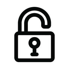 Unlocked padlock symbolizing open access and security