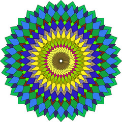 abstract colorful background Mandala Designs