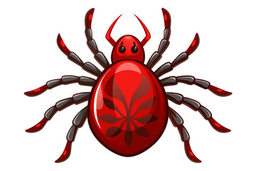 High-quality illustration of a tick insect with realistic detail and color. This vector graphic shows the tick’s body structure, legs, and texture, perfect for educational, scientific, and medical pur