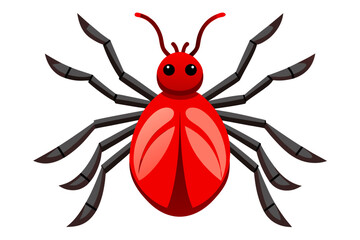 High-quality illustration of a tick insect with realistic detail and color. This vector graphic shows the tick’s body structure, legs, and texture, perfect for educational, scientific, and medical pur
