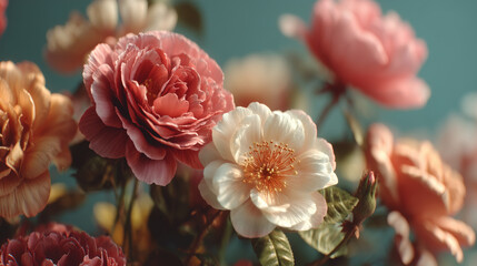 Obraz premium Soft pink rose flower captured in romantic macro floral photography