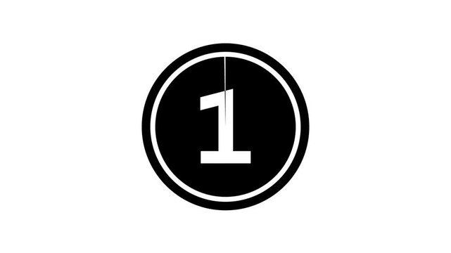 Three second countdown timer animation on white background.