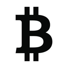 Bitcoin logo symbol on white background