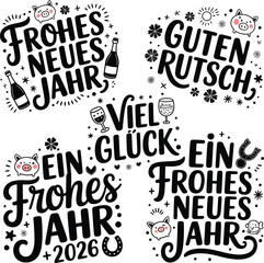 German New Year Cheer: Glücksschwein & Festive Wishes