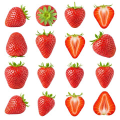 Sweet Strawberry Symphony: A vibrant ensemble of perfectly ripe strawberries showcases their radiant allure, offering a delightful visual feast with the promise of juicy, succulent sweetness.