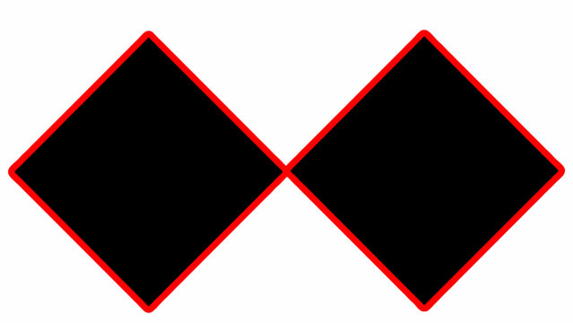 Double black diamond ski slope sign symbol icon graphic