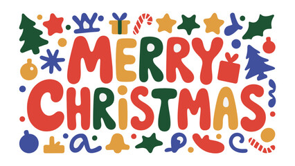 Festive Holiday Cheer: A vibrant holiday greeting, brimming with seasonal icons of joy, invites celebration and warmth.