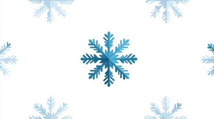 Geometric snowflake pattern with winter ice crystals for seasonal decoration and design