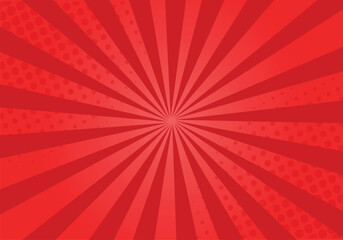 Vintage Retro Comic pop art red background, Banner vector illustration,
Halftone Starburst Cartoon Template Vector Design