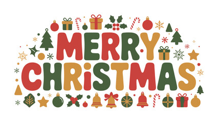 Festive Christmas: A delightful display of holiday cheer, with the message Merry Christmas adorned by traditional festive icons.