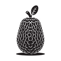 Sleek Jackfruit Silhouette Logo Vector Illustration