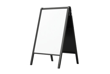 Blank a frame sidewalk sign for advertising isolated on transparent background