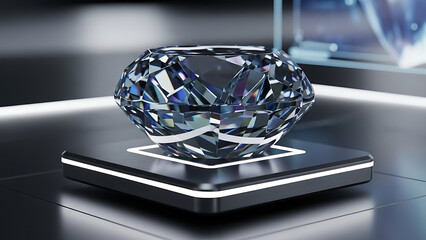 Magnificent Precious Stone Beautifully Presented in a Showcase