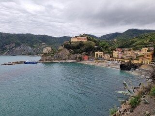Colorful Coastal Houses in Monterosso al Mare, Cinque Terre, Italy
